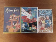 Kasety VHS Video 3szt. Spice girls + bajki Calineczka, Królewna Śnieżka