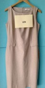 Marks&Spencer letnia lniana sexi sukienka 38 40 M L len beż
