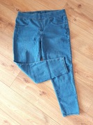 jeansowe tregginsy jeansy dzinsy dzinsowe spodnie na gumce damskie 42XL