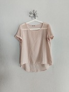 Bluzka pudrowy róż mgiełka rozmiar L, pasuje na M