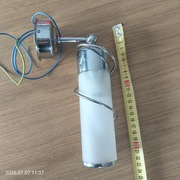 2x Kinkiet chrom i szkło mleczne 230v