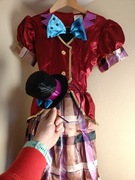 Przebranie strój wściekły kapelusznik z opaską kapeluszem halloween r.134