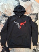 Czarna męska bluza z kapturem Manfinity Roughcore | Nadruk Byk | Rozmiar M