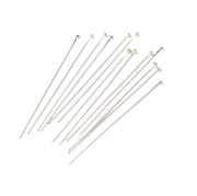 SZPILKI Gwoździe DO BIŻUTERII Rodowane, Silver color, 0,6x40 mm, 10 szt.