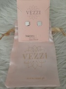 Vezzi srebrne kolczyki koniczynki NOWE