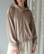 SINSAY  NOWA! Mięciutka welurowa bluza beżowa 164 S