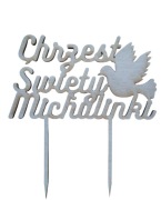 Topper na tort Chrzest Święty z dowolnym imieniem 