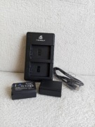 Zestaw akumulatorów Homesui z ładowarką USB.