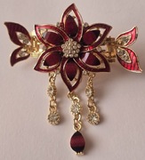 SPINKA do włosów bogatozdobiona cyrkoniami przypinka ozdoba DAMY KOKARDA