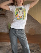  t-shirt vintage ręcznie malowany 36 eco cotton