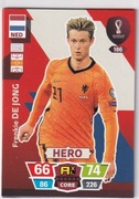 PANINI WORLD CUP QATAR 2022 HERO FRENKIE DE JONG HOLANDIA 186