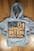 Bluza Superdry r. L szara z kapturem męska przez głowę kangur 