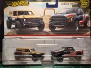 Hot Wheels 2-packFord Bronco R '17 Ford F-150 Raptor 2024