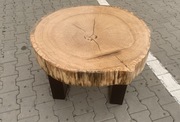 Stolik dębowy o średnicy 85 cm