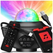 PROJEKTOR GWIAZD RZUTNIK NIEBA LAMPKA NOCNA LED GŁOŚNIK BLUETOOTH + PILOT