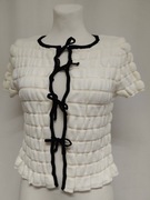 Asos Design damski krótki wiązany kremowy sweter  S/36