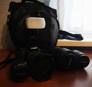 Zestaw Canon body obiektywy i akcesoria