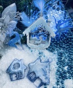 Zimowa zawieszka 3D z jeleniem – ręcznie robiona świąteczna