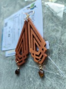 Biżuteria Energetyczna Kolczyki Tygrysie Oko Odwaga Czakra Sakralna