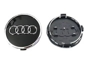 DEKIELKI ZAŚLEPKI KAPSLE ZNACZKI DO FELG AUDI - 61 MM - CZARNE 4 SZT
