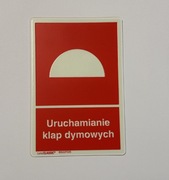 Znak Uruchamianie klap dymowych BHP