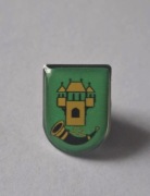 Herb gmina Rozogi przypinka pin odznaka wpinka