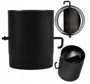 Szyber spalinowy kominowy fi 200 25cm CZARNA BLACHA 2mm NOWY