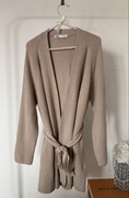 ZARA kardigan S beżowy wiązanie sweter