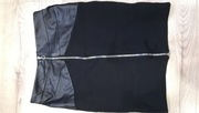 Spódniczka Stradivarius Wstawka z eko skórki r.38