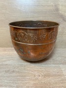 Duza donica miedziana