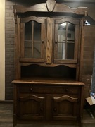 Kredens drewniany z litego dębu retro antyk