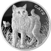 2021 1 oz Fiji Cats .999 Silver Coin