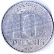 NIEMCY - NRD 10 fenigów 1979 A, KM# 10, XF