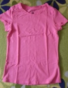Różowa bluzeczka z kr. rękawem - rozm.146/152