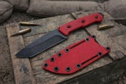 Nóż "Kadaffy Red" Ręcznie Robiony Bushcraft Custom Knifemaking
