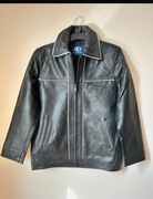 CZARNA KURTKA NA SUWAK Z BARDZO MIĘKKIEJ SKÓRY 