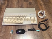 Atari 1040STf, okablowanie RGB, mysz, adapter PS2