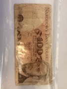 Banknot 100 zł z rzadkiego rocznika 1982