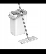 Zestaw mop z dwukomorowym wiaderkiem + 6 wkładów mikrofibra 