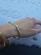 Wyjątkowa bransoletka bangla srebro zlocone 9ct