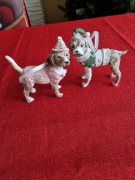 2 pieski zawieszki swiateczne