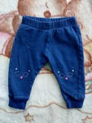 Granatowe spodnie dresowe dresy legginsy Cool Club 80 w sowy