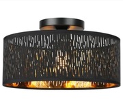 Lampa sufitowa, czarna, ażurowa, 30 cm średnicy, 1 punktowa, E27 