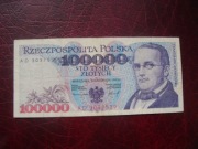 POLSKA PRL BANKNOT 100000 zł 1993 r. seria AD