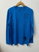 Longsleeve bawełniany niebieski koszulka z długim rękawem Tom Tailor S