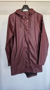 Płaszcz bordowy przeciwdeszczowy kurtka damska długa lekka Rozmiar 36