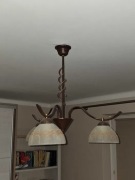 Stylowa klasyczna lampa sufitowa, czarno-złota, 3-punktowa