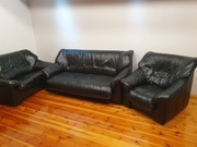 Komplet wypoczynkowy ze skóry naturalnej 