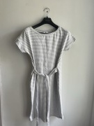 Szaro biala sukienka w paski S bawelna wysylka dzis