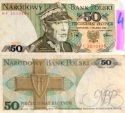 004 - Banknot PRL Narodowy Bank Polski - nominał 50 zł (463)